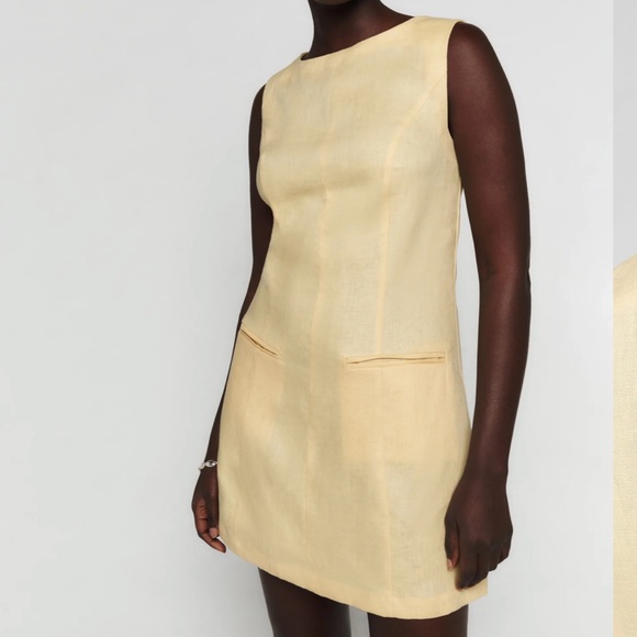 New! Citron Reformation linen dress size 0 - Picture 3 of 5